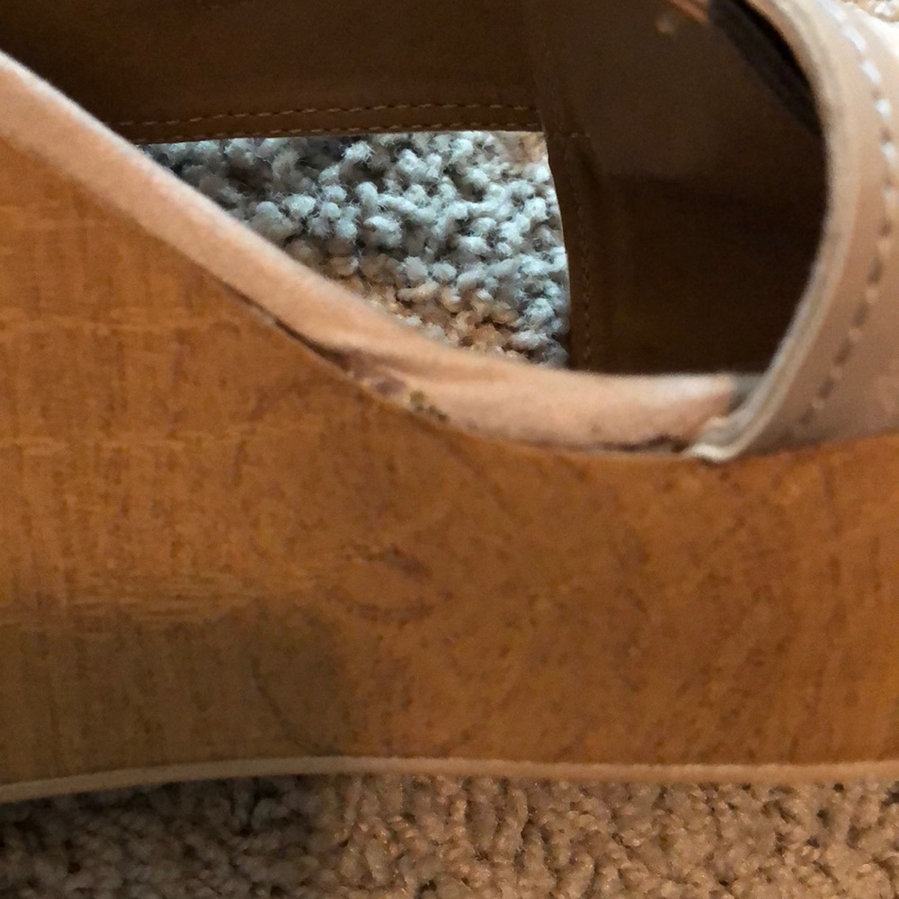 LAST 1⭐️ tan wrap wedges heels taupe - Picture 2 of 3